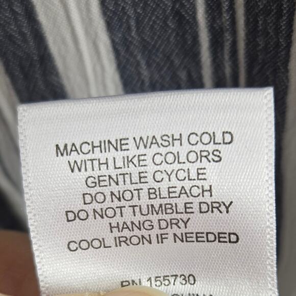 JANE & DELANCY Striped Grey & White Collared Button Down Long Sleeve Size 1X - Picture 10 of 10